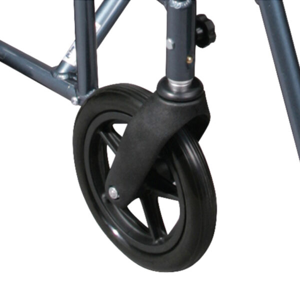 Deluxe Fly-Weight Aluminum Transport Chair with Removable Casters - Image 3