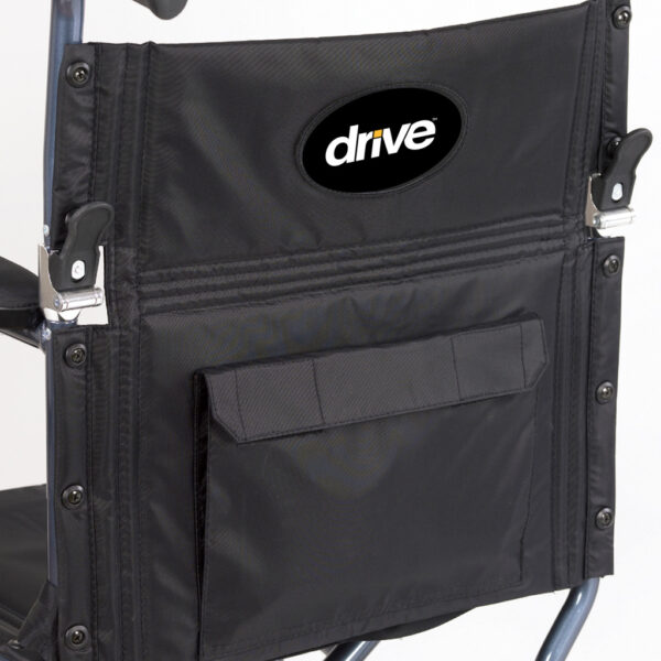 Deluxe Fly-Weight Aluminum Transport Chair with Removable Casters - Image 6