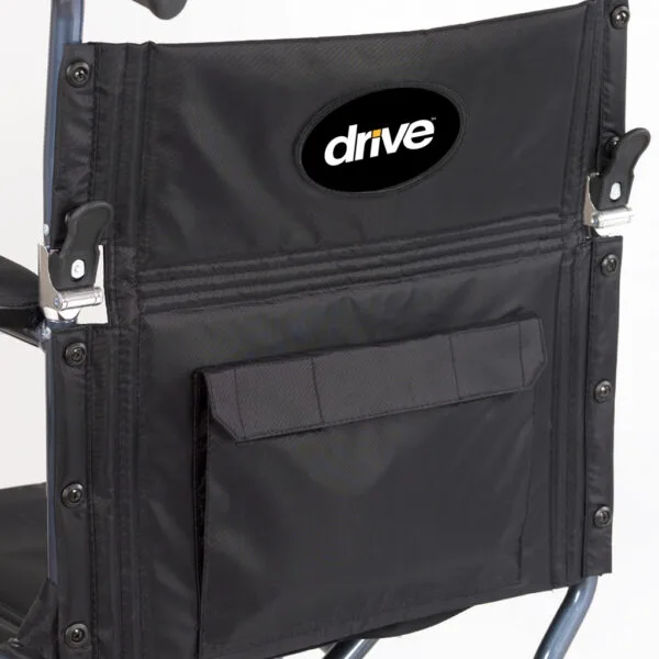Deluxe Fly-Weight Aluminum Transport Chair with Removable Casters - Image 6