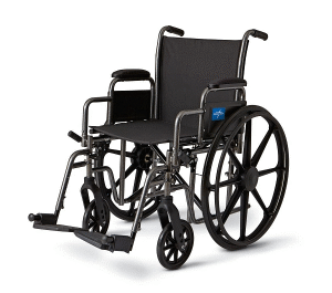 K3 Basic Lightweight Wheelchair with Desk-Length Arms and Swing-Away Footrests, 16" Width