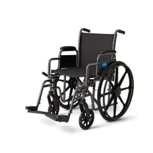 K3 Basic Lightweight Wheelchair with Removable Desk-Length Arms and Swing-Away Footrests, 20" Width