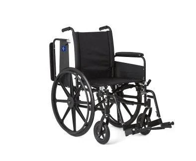 K4 Lightweight Wheelchair with Full-Length Arms and Swing-Away Footrests, 18" Width - Image 5