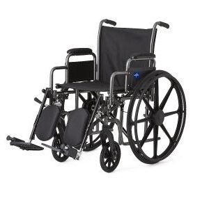 K3 Basic Lightweight Wheelchair with Removable Desk-Length Arms and Elevating Leg Rests, 300 lb. Weight Capacity, 18" Width