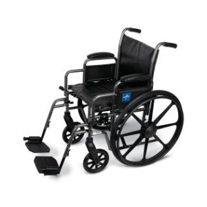 K2 Basic Wheelchair with 20"W Seat, Removable Desk-Length Arms and Elevated Leg Rests