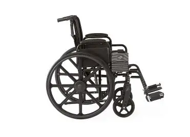 K1 Basic Wheelchair with Desk-Length Arms, Swing-Away Footrests and 2 Bags, 18" Width - Image 10