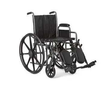K2 Basic Wheelchair with 18"W Seat, Removable Desk-Length Arms and Elevated Leg Rests - Image 2