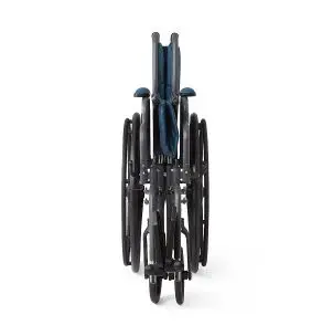 K1 Basic Wheelchair with Desk-Length Arms, Swing-Away Footrests and Microban-Treated Touch Points, 18" Width, Teal - Image 3