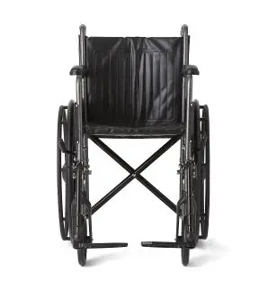 K2 Basic Wheelchair with 18"W Seat, Full-Length Permanent Arms and Swing-Away Leg Rests - Image 4