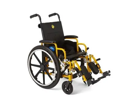 Kidz Pediatric Wheelchair with Swing-Back Desk-Length Arms and Swing-Away Elevating Leg Rests, 14" Width - Image 5