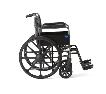 K2 Basic Wheelchair with 18"W Seat, Full-Length Permanent Arms and Swing-Away Leg Rests - Image 6