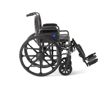 K2 Basic Wheelchair with 18"W Seat, Removable Desk-Length Arms and Elevated Leg Rests - Image 6