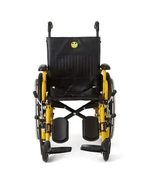 Kidz Pediatric Wheelchair with Swing-Back Desk-Length Arms and Swing-Away Elevating Leg Rests, 14" Width - Image 8