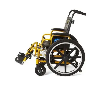 Kidz Pediatric Wheelchair with Swing-Back Desk-Length Arms and Swing-Away Elevating Leg Rests, 14" Width - Image 9