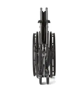 K1 Basic Wheelchair with Permanent Full-Length Arms and Elevating Leg Rests, 18" Width - Image 2