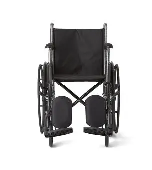 K1 Basic Wheelchair with Permanent Full-Length Arms and Elevating Leg Rests, 18" Width - Image 3