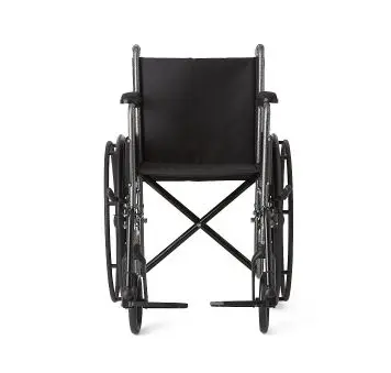 K1 Basic Wheelchair with Permanent Full-Length Arms and Swing-Away Footrests, 18" Width - Image 3