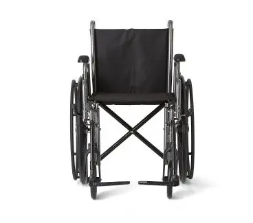 K1 Basic Wheelchair with Desk-Length Arms and Swing-Away Footrests, 18" Width - Image 3